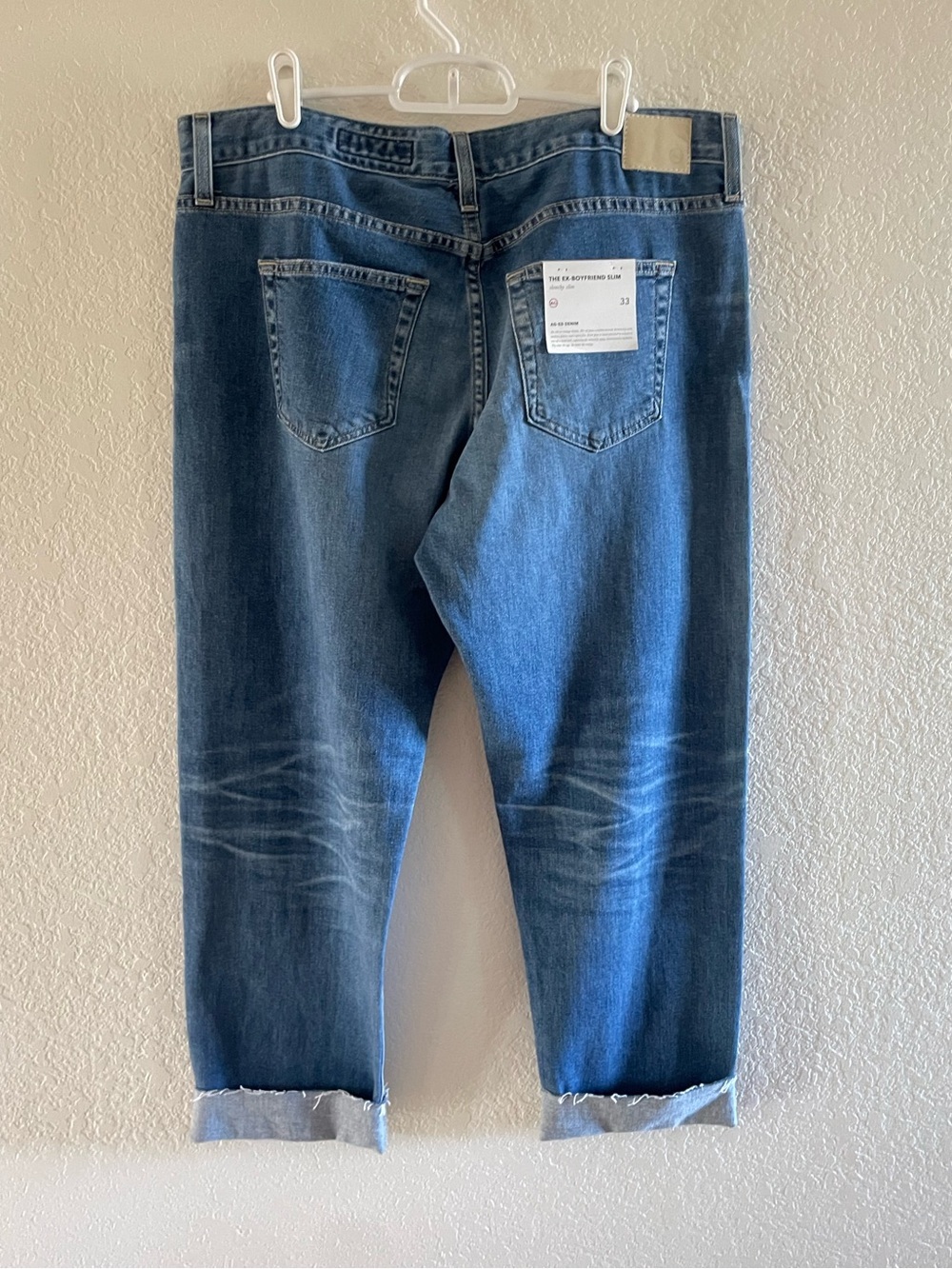 AG Adriano Goldschmied Ex-Boyfriend Slouchy Slim Jeans NWT Plus Size 33 - Picture 2 of 9